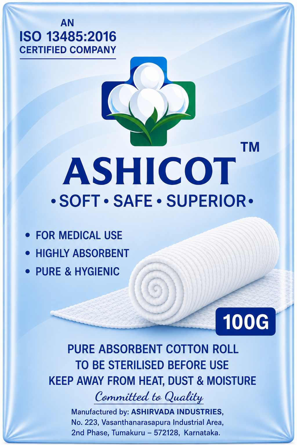 Medical Cotton Rolls - 100 Gram