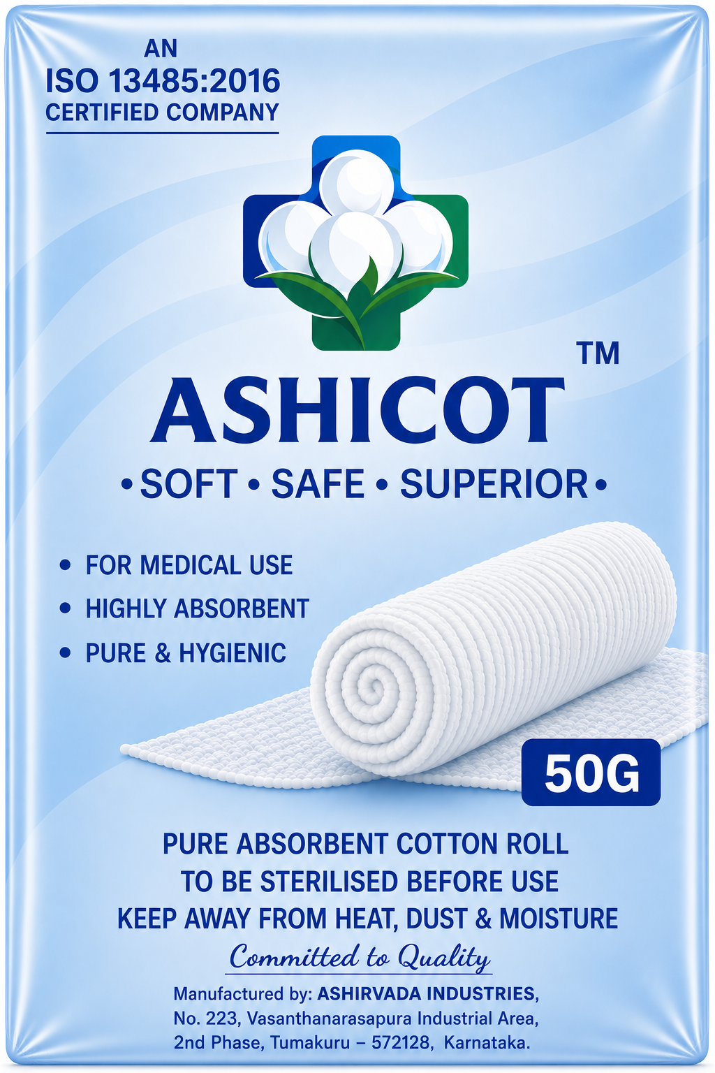 Medical Cotton Rolls - 50 Gram