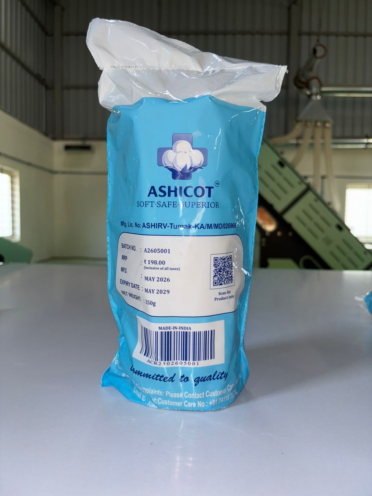 ASHICOT Absorbent Cotton Roll (250g)