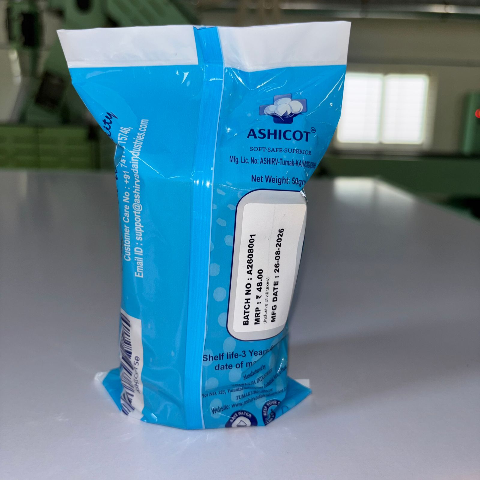 ASHICOT Absorbent Cotton Roll (50g)